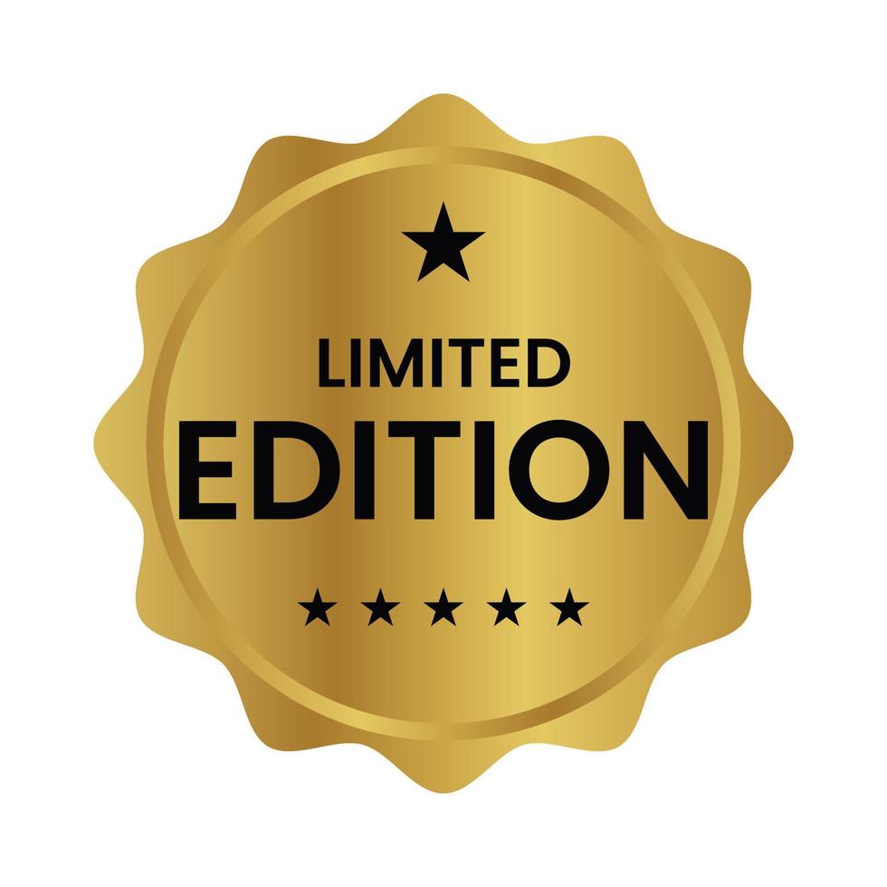limited edition label, seal, sticker, stamp, tag vector icon for shopping discount promotion