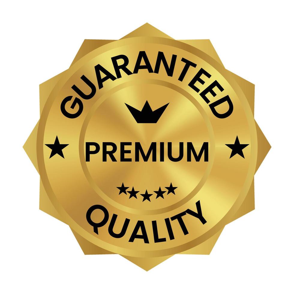 premium quality guaranteed badge, seal, sticker, stamp, tag vector icon for shopping discount promotion