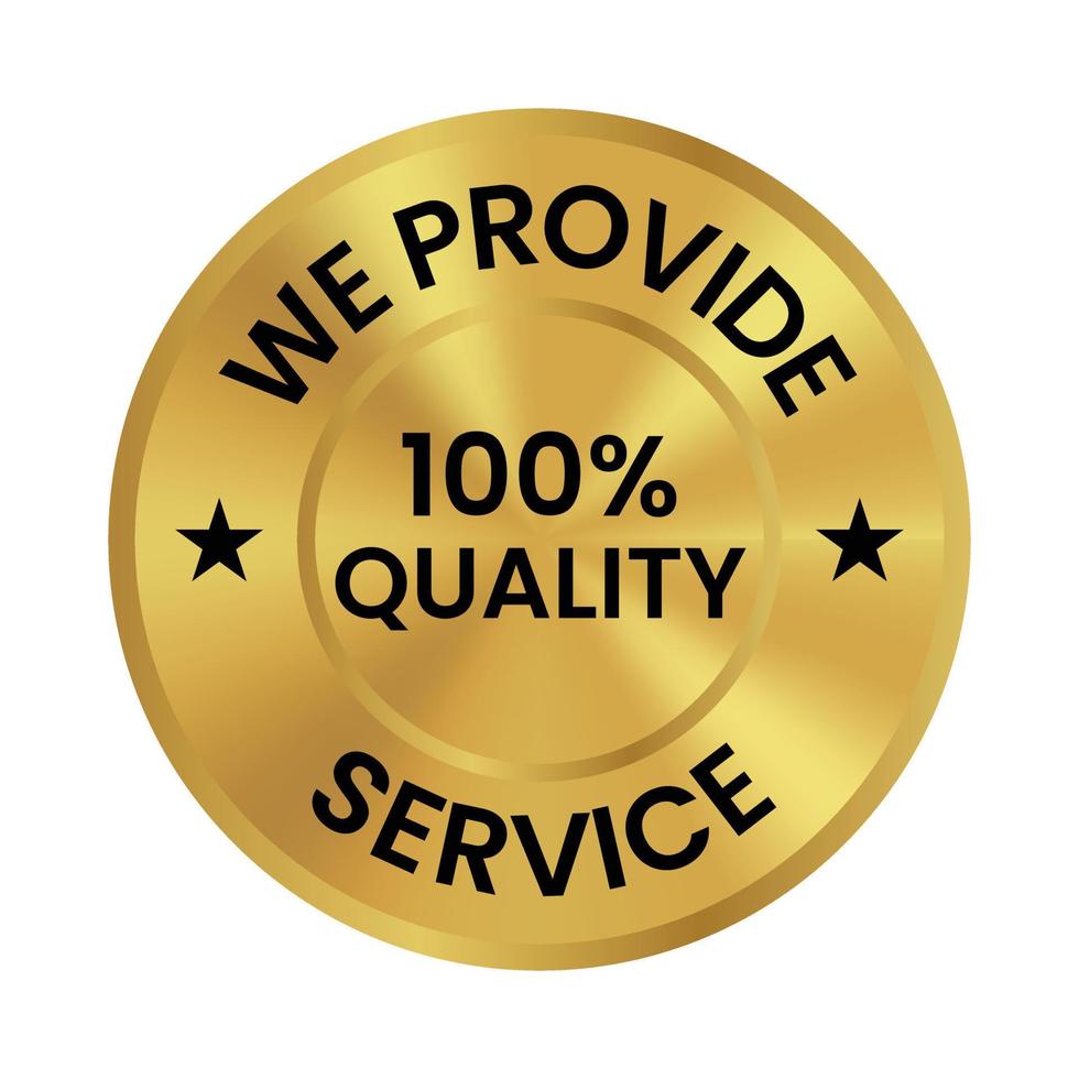 we provide 100 percent quality service badge, seal, sticker, stamp, tag vector icon for shopping discount promotion