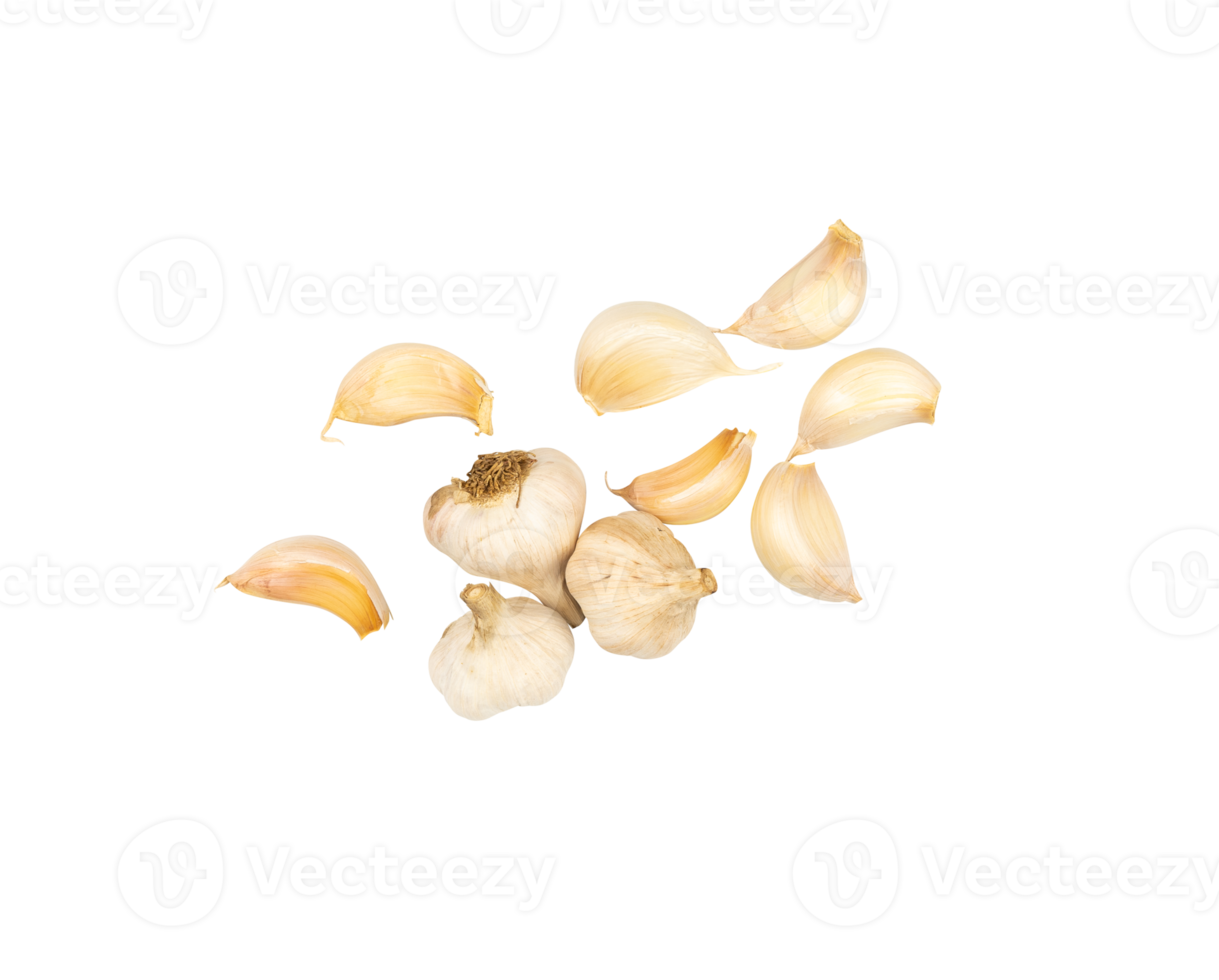 Top view of garlic isolated png