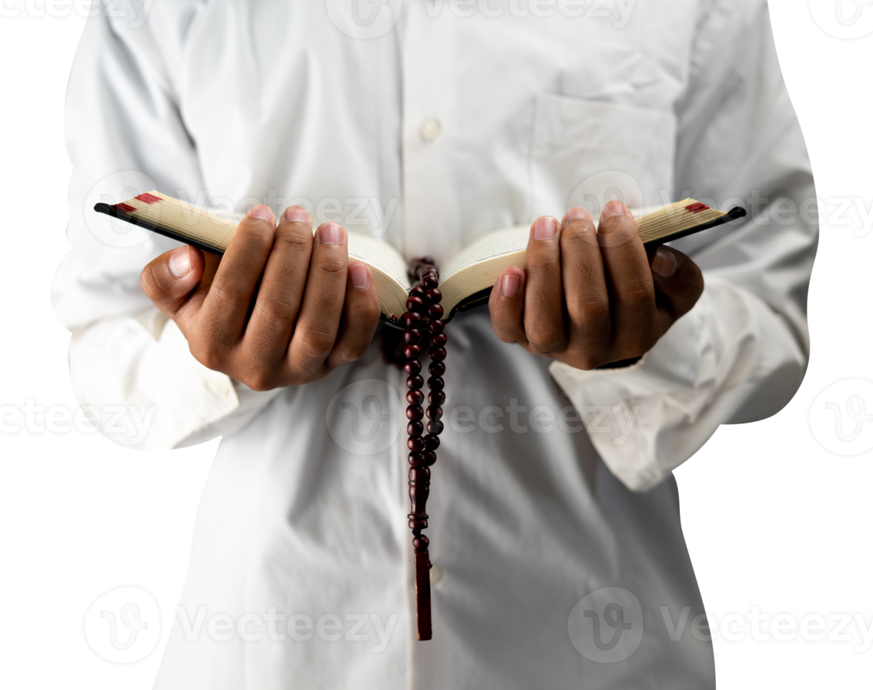 man holding holy Quran png