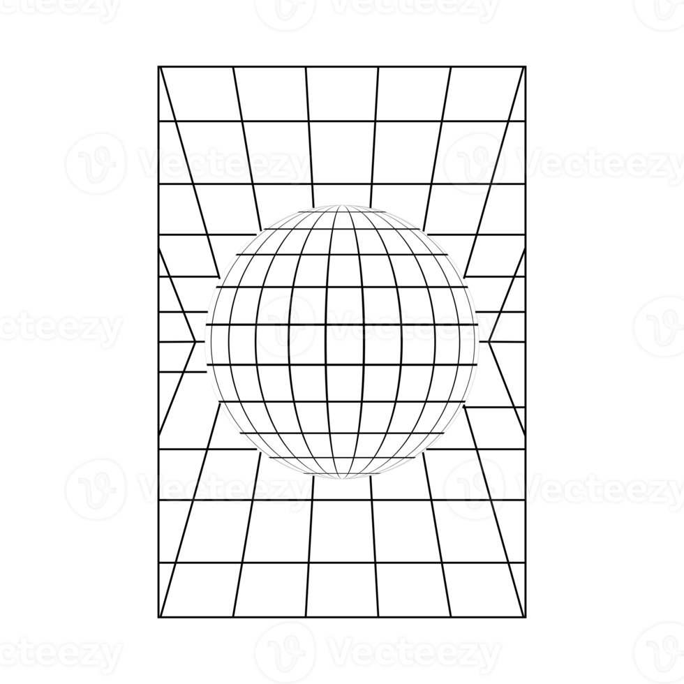 globe in futuristic wireframe 20950984 PNG