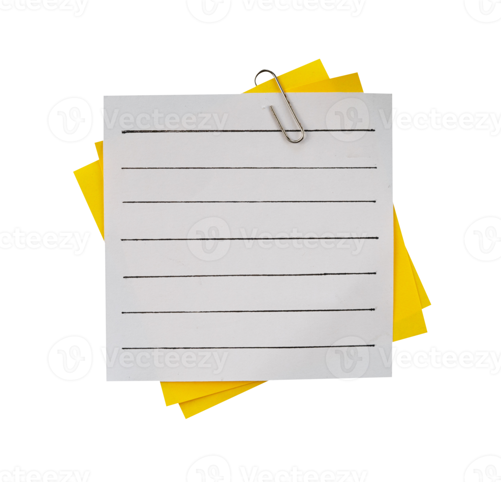 stack of white memo notes with clip 20951002 PNG