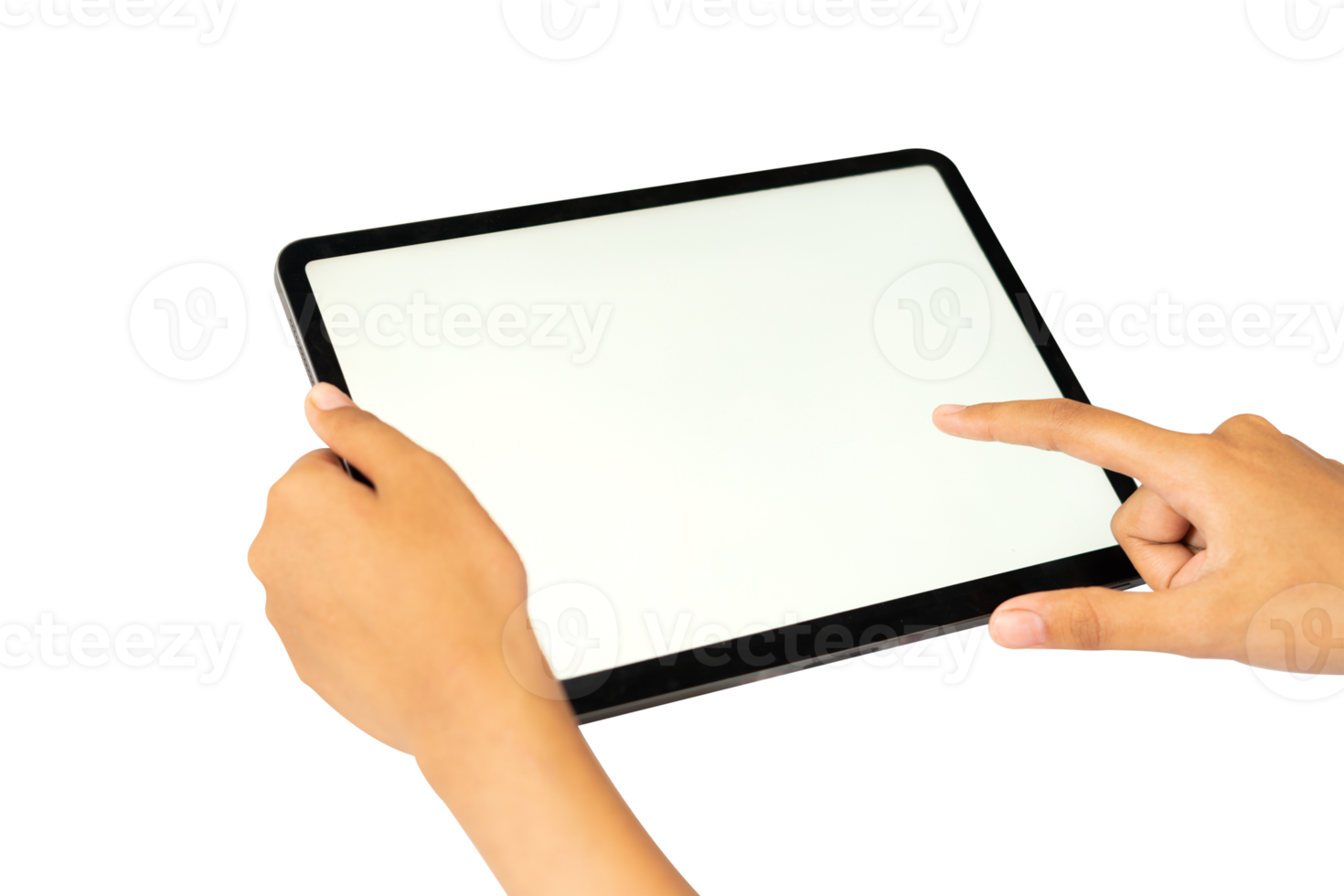hand- Holding tablet blanco scherm png