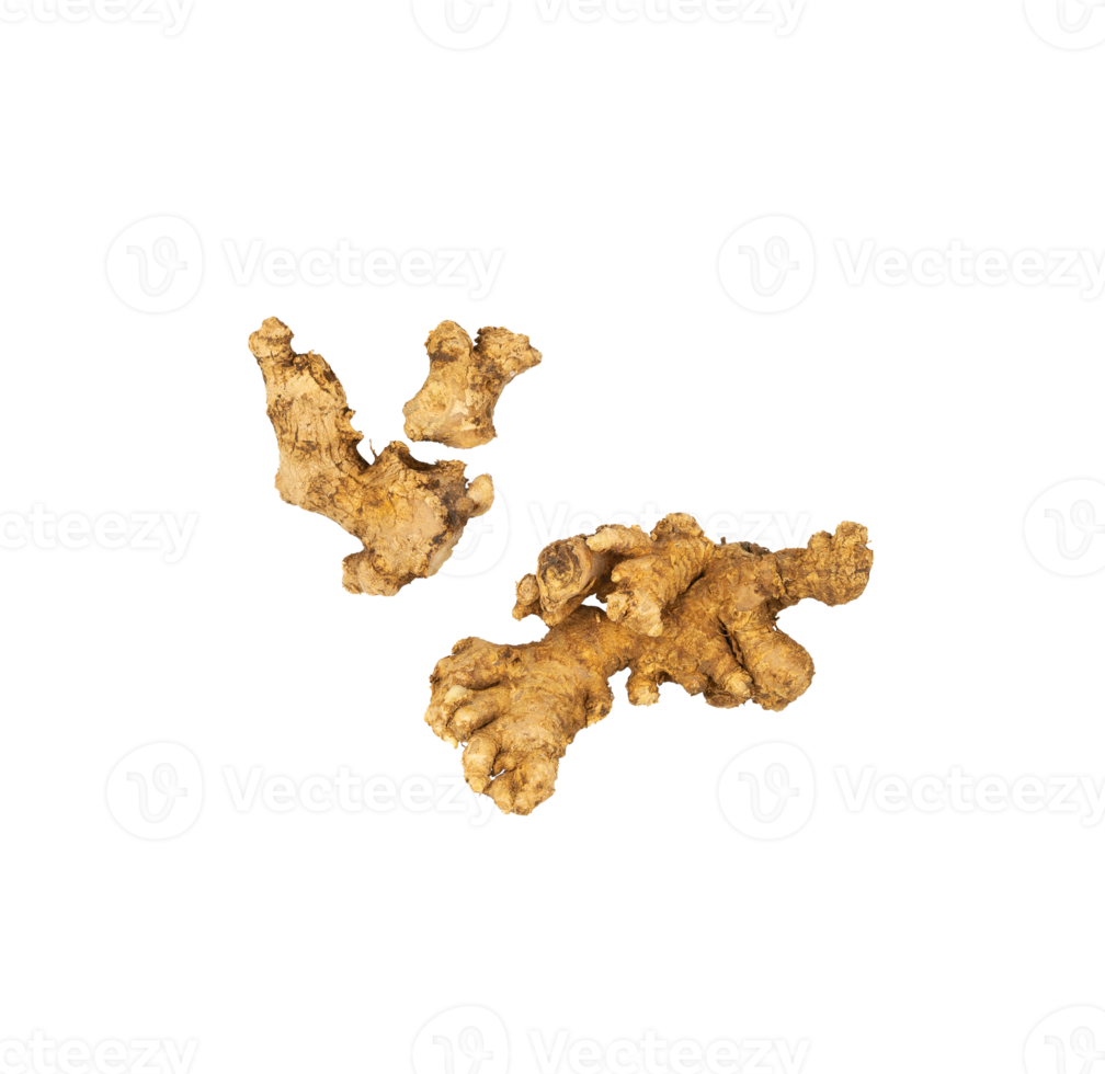 Top view of ginger isolated png