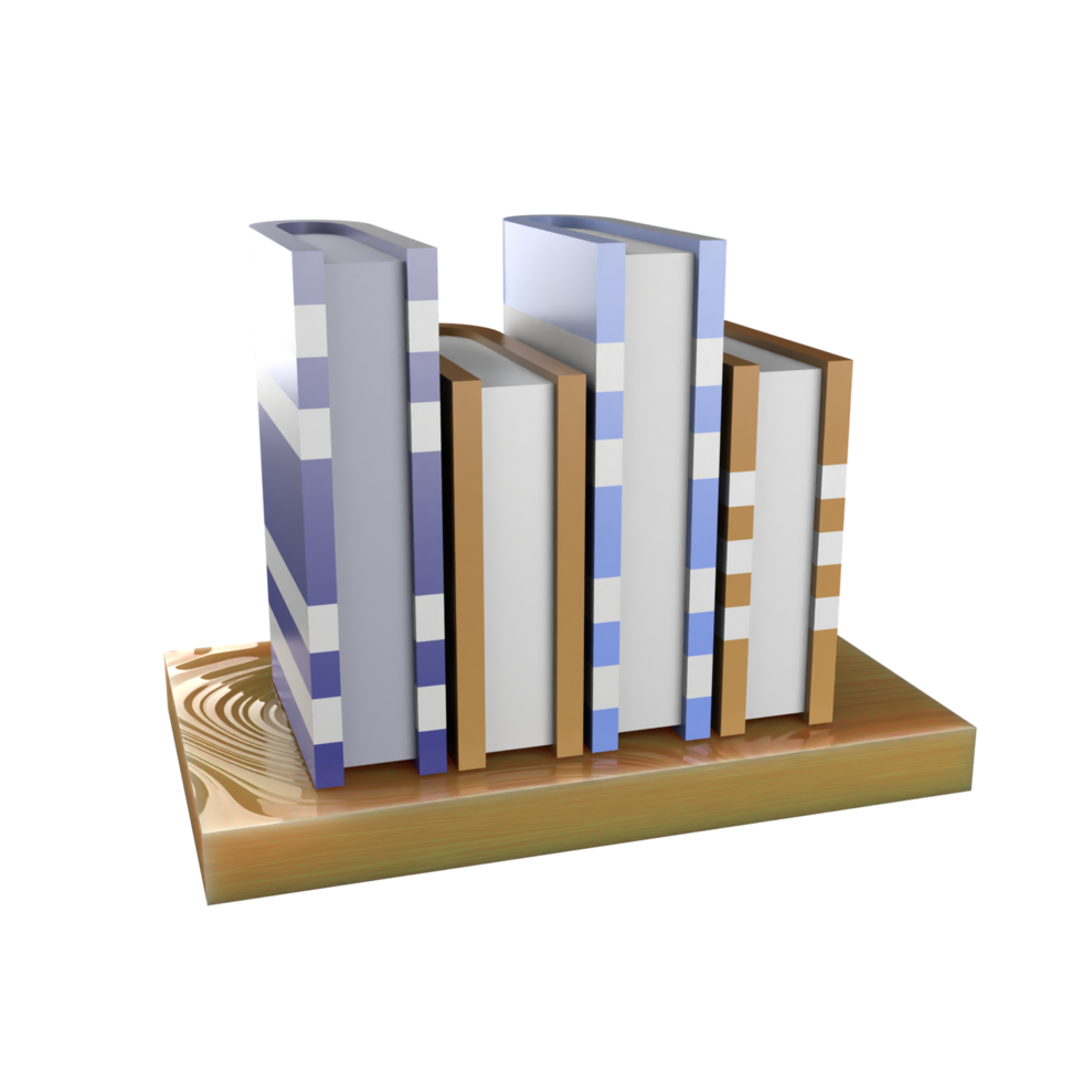 Bookshelf 3D Icon illustration png