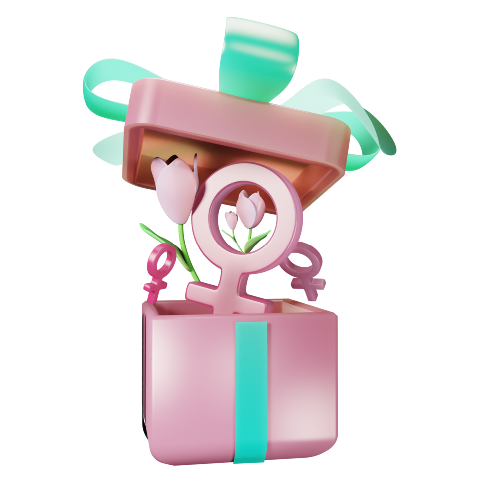 international womenday open giftbox png