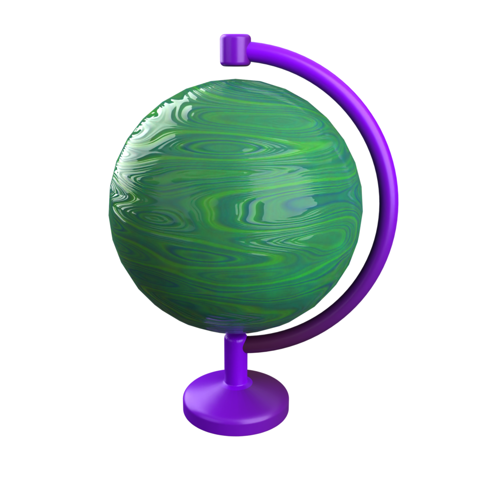 Globe 3D icon illustration png