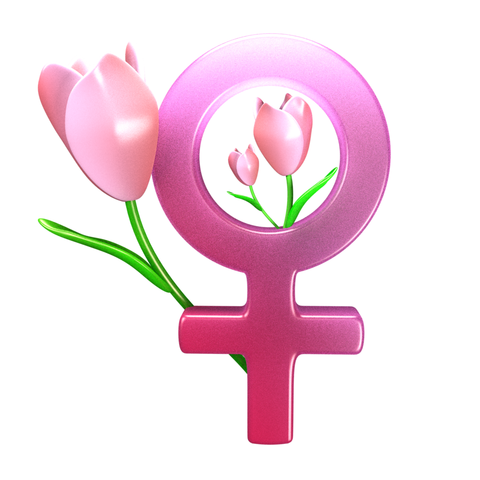 3D illustration international womenday png