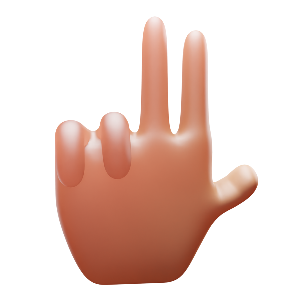hand- vrede gebaar 3d icoon png