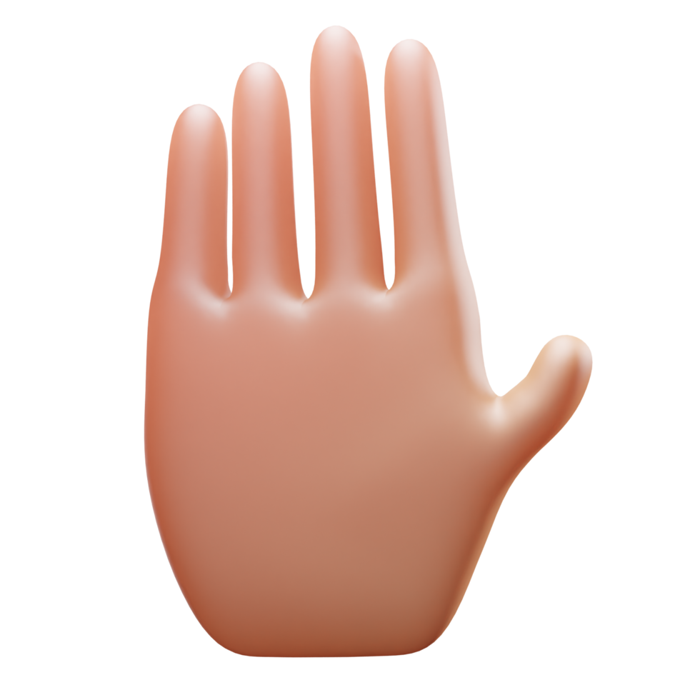 Stop Gesture 3D Icon png