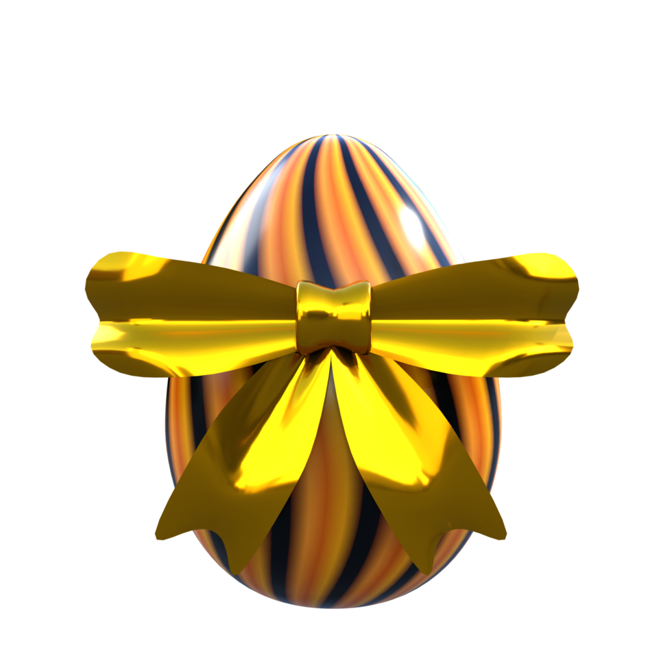 Pascua de Resurrección huevo con oro cinta png