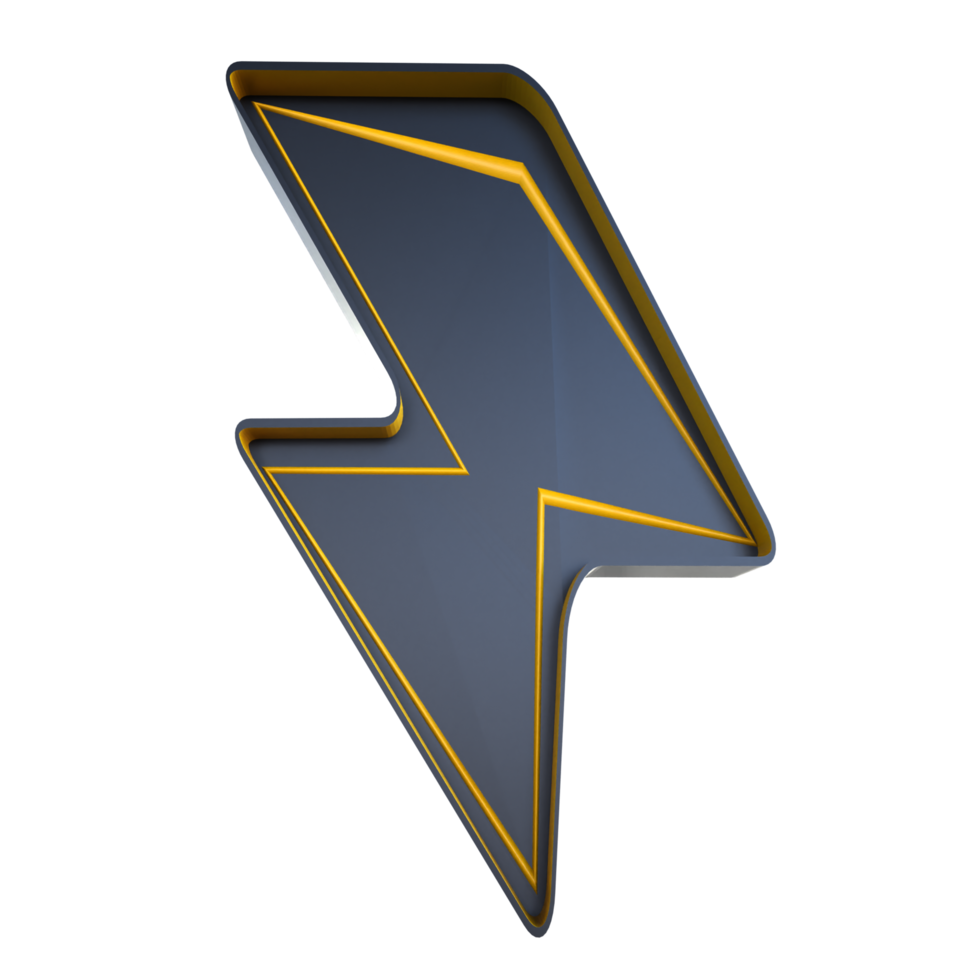 lightning 3D icon illustration png