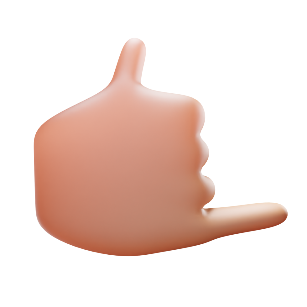 Call Me Hand Gesture 3D Icon png