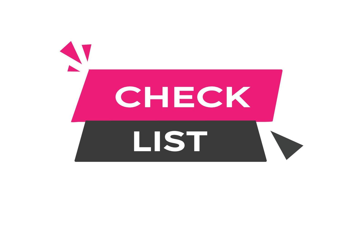 check list button vectors.sign label speech bubble check list vector