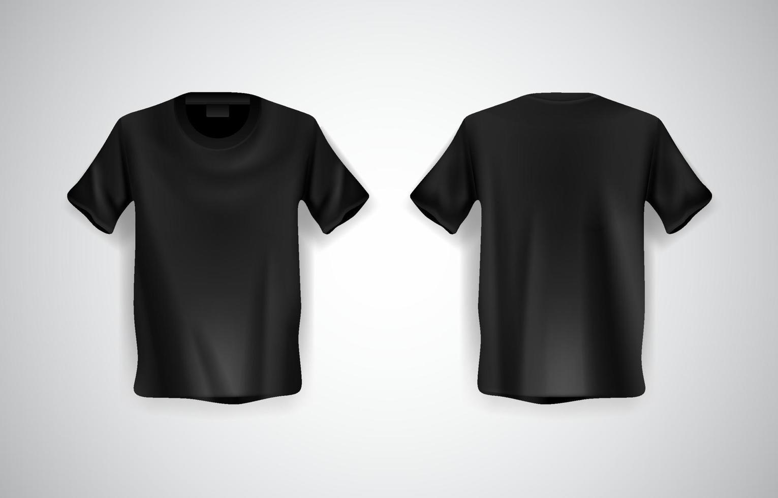 3d negro camiseta modelo vector