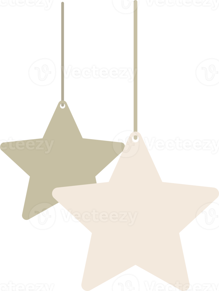 Christmas ornament decoration stars flat icon png