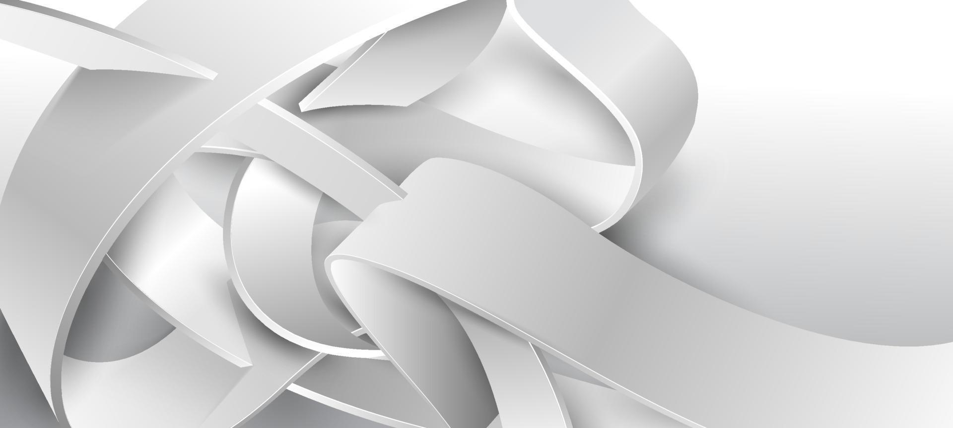 3D White Abstract Background vector