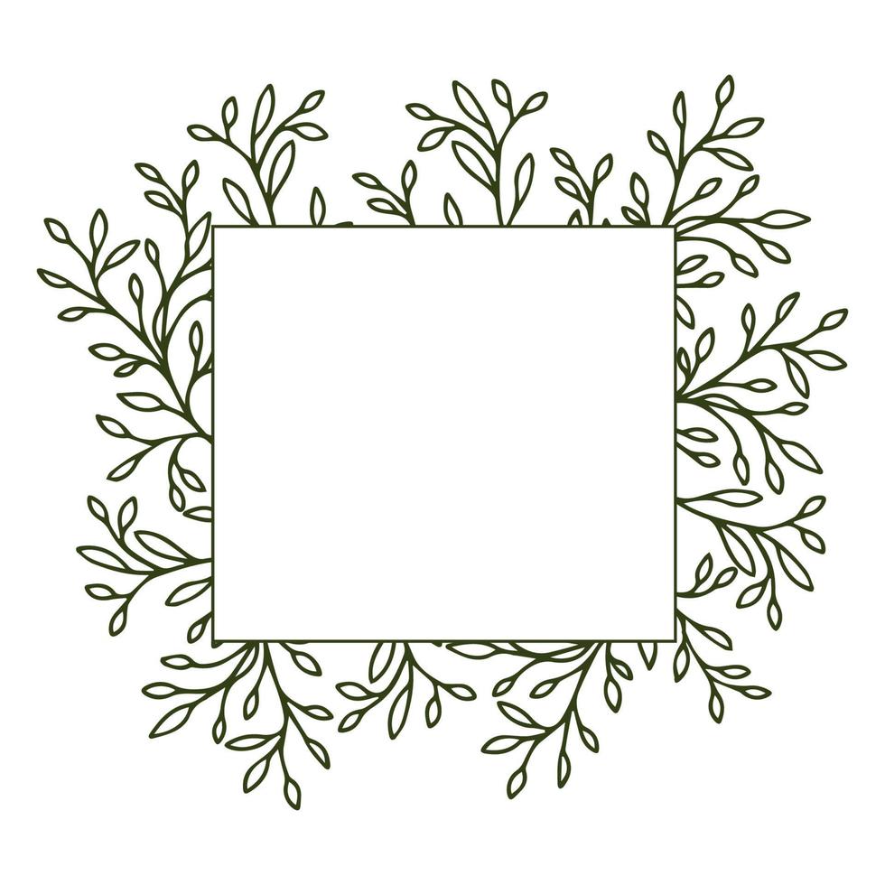 Line art floral design vector