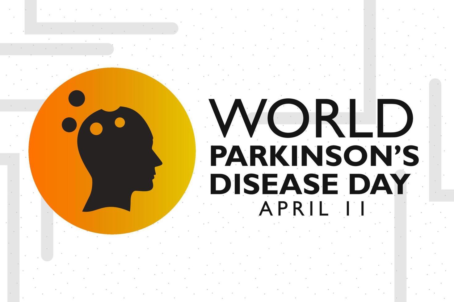 Vector illustration of World Parkinson's disease Day observed on 11th April Holiday concept. Template for background, banner, card