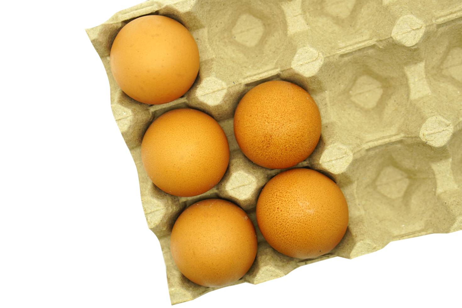 Brown eggs in a paper tray png