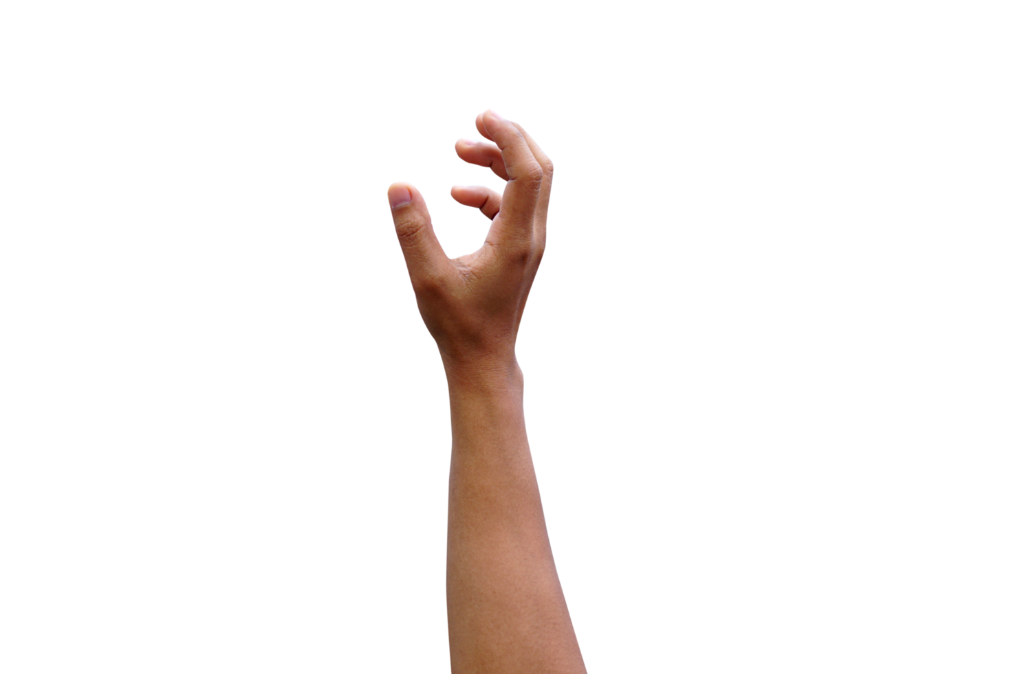 Human hand as if holding goods on top png