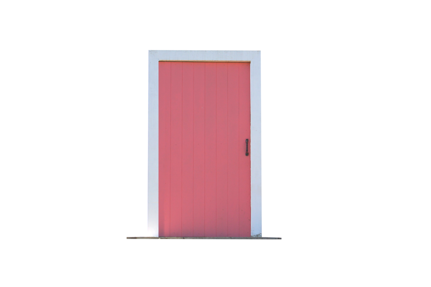 pink door with white frame png