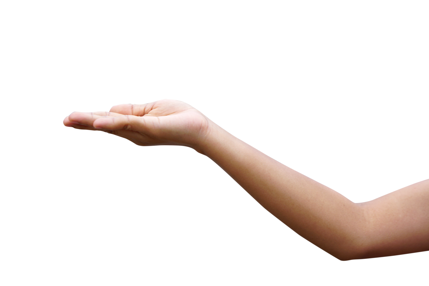 Human hand as if holding goods on top png