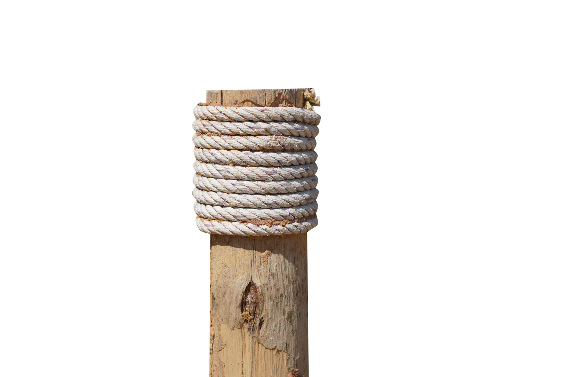 Rope tied to a wooden pole 20952306 PNG