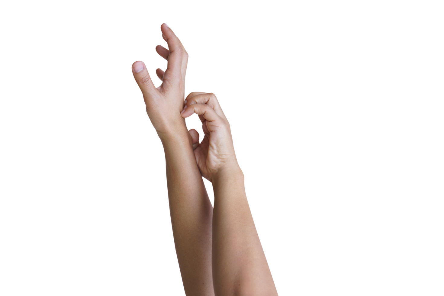 Human itching on the arm png