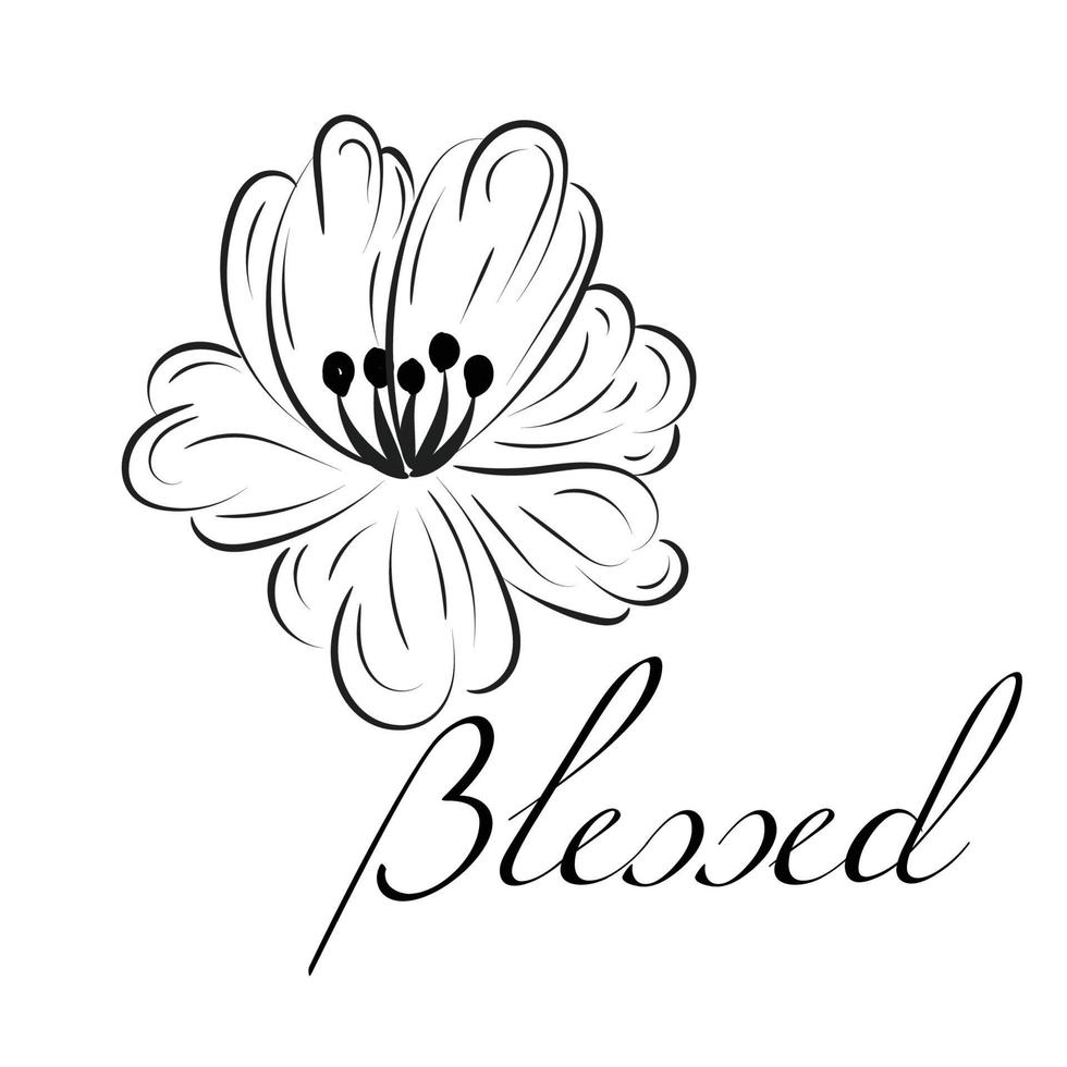 Biblical Phrase with Floral Design. Christian typography for print or use as poster, card, flyer or T shirt vector