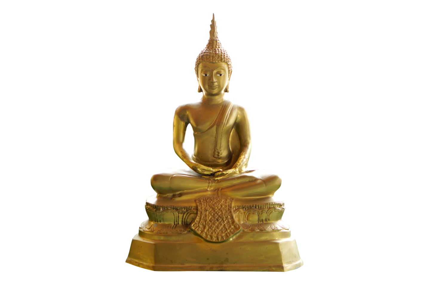 golden Buddha statue for worship png