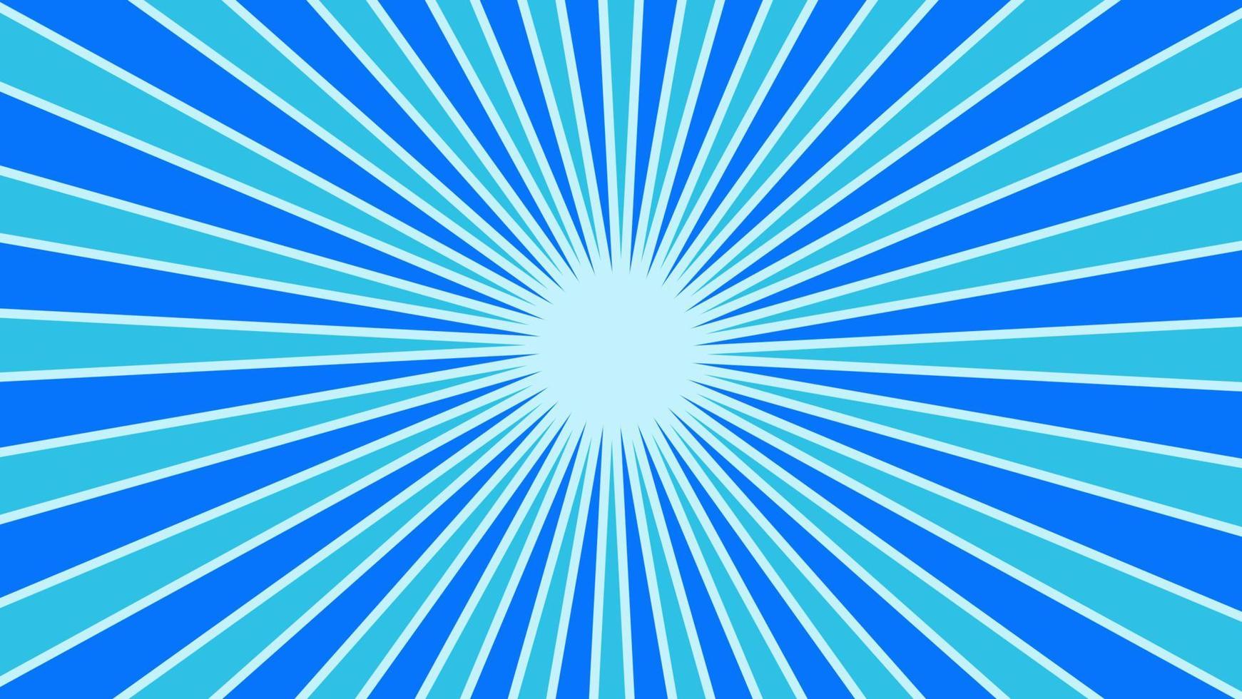 fondo de patrón de rayos de sol azul abstracto para elemento de diseño gráfico moderno. dibujos animados de rayos brillantes con colores para el fondo de pantalla del banner del sitio web y la decoración de la tarjeta de póster vector