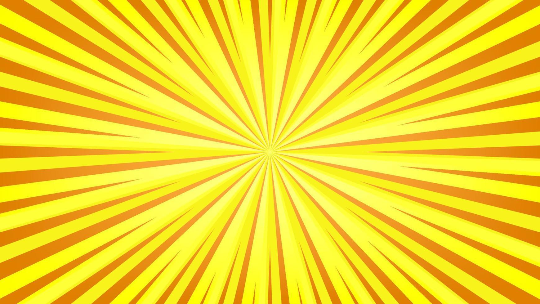 sunburst background with yellow and orange for colorful website banner and pop art graphic design vector