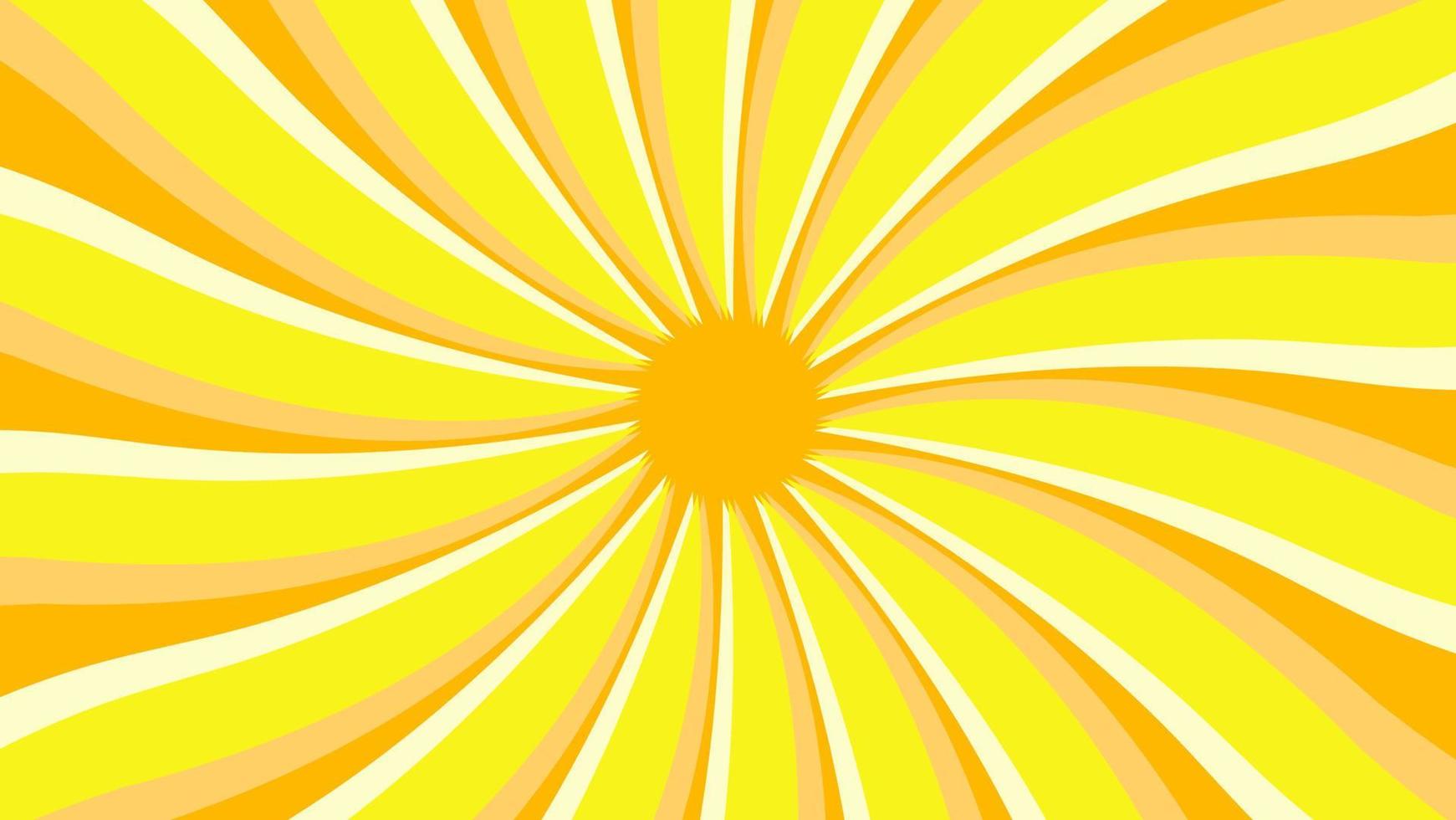 abstract yellow and orange sunburst pattern background for modern pop art graphic design element. shining ray cartoon with colorful for website banner wallpaper and poster card decoration vector