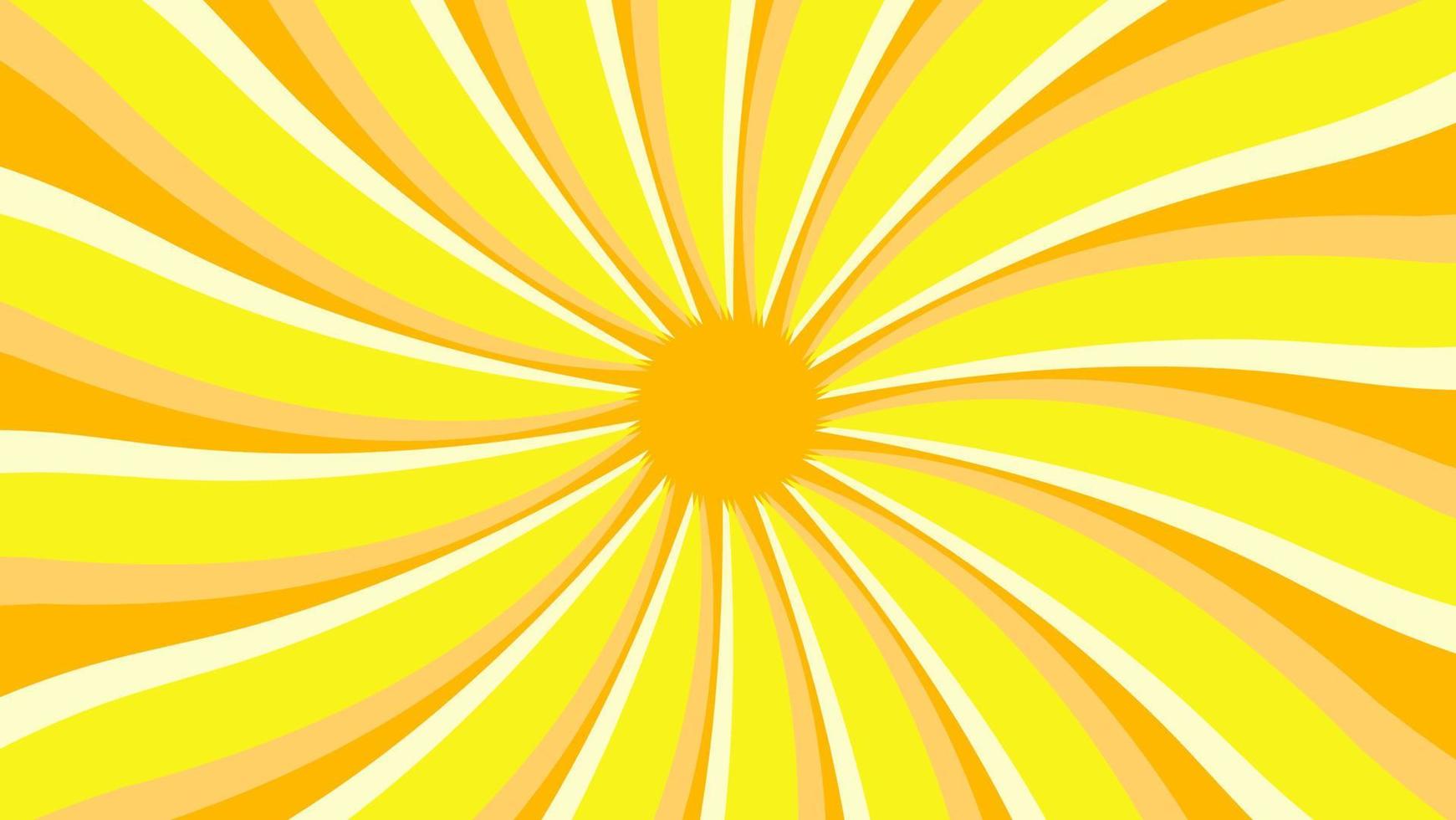 abstract yellow and orange sunburst pattern background for modern pop art graphic design element. shining ray cartoon with colorful for website banner wallpaper and poster card decoration vector