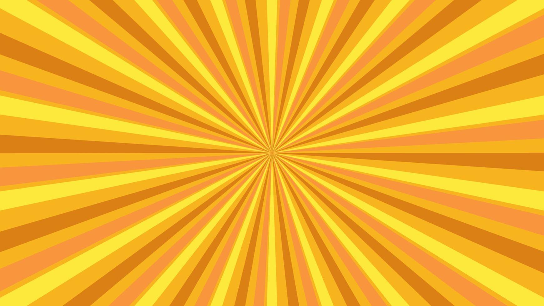 fondo de patrón de explosión de sol amarillo abstracto para elemento de diseño gráfico moderno. dibujos animados de rayos brillantes con colores para el fondo de pantalla del banner del sitio web y la decoración de la tarjeta de póster vector