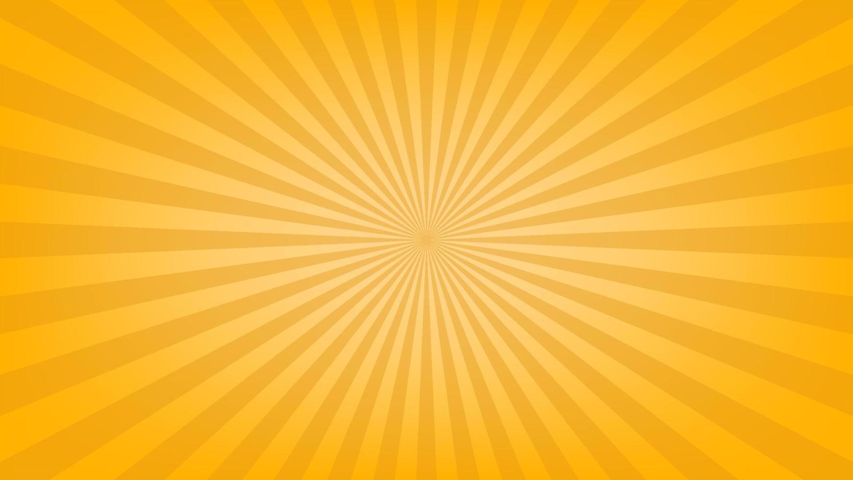 fondo de patrón de explosión de sol naranja abstracto para elemento de diseño gráfico moderno. dibujos animados de rayos brillantes con colores para el fondo de pantalla del banner del sitio web y la decoración de la tarjeta de póster vector