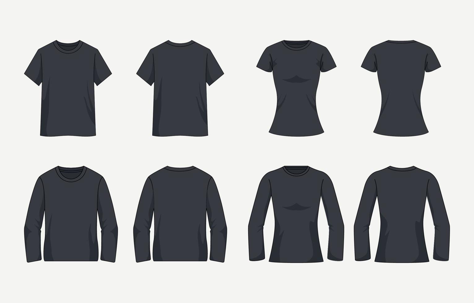 Black T-shirt Mockup Template vector