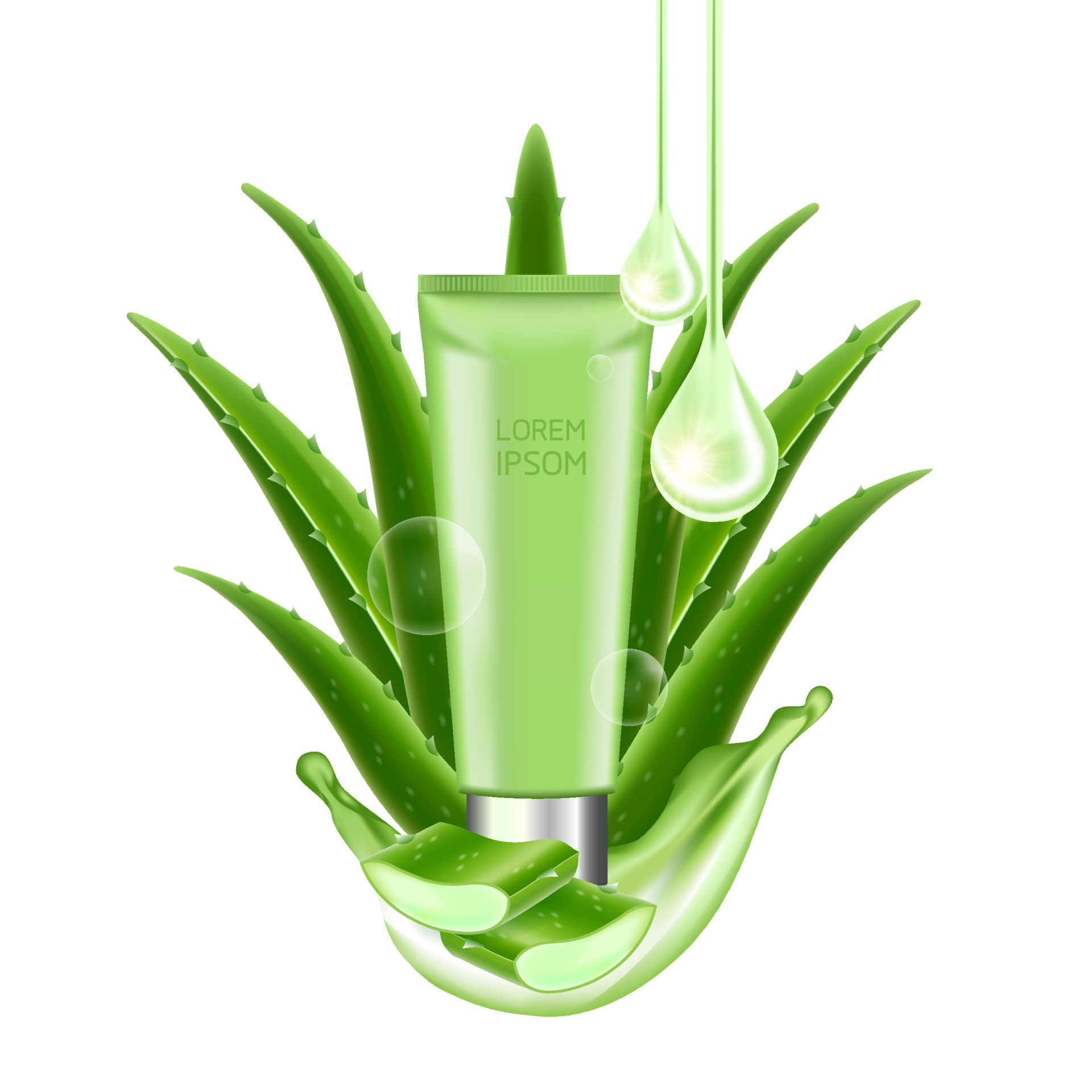 aloe vera collagen and serum for skin care cosmetic vector 20952601
