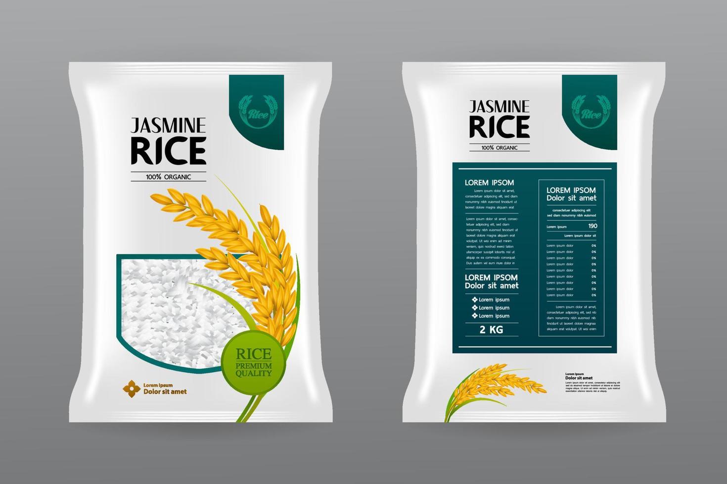 Premium Rice great quality design concept  vector. vector