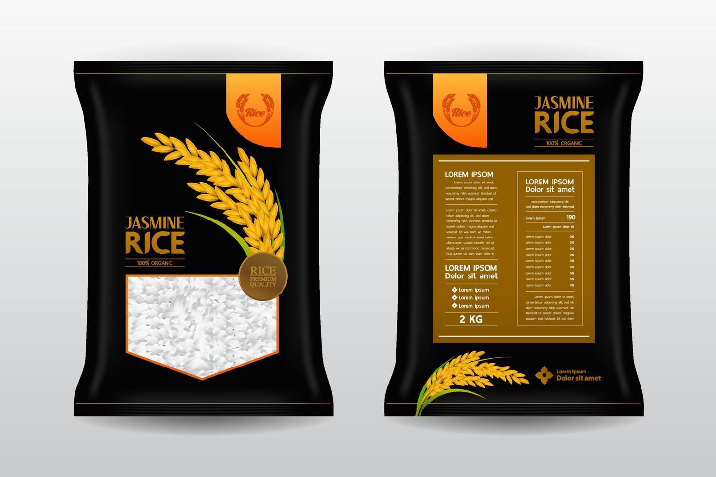 Premium Rice great quality design concept  vector. vector