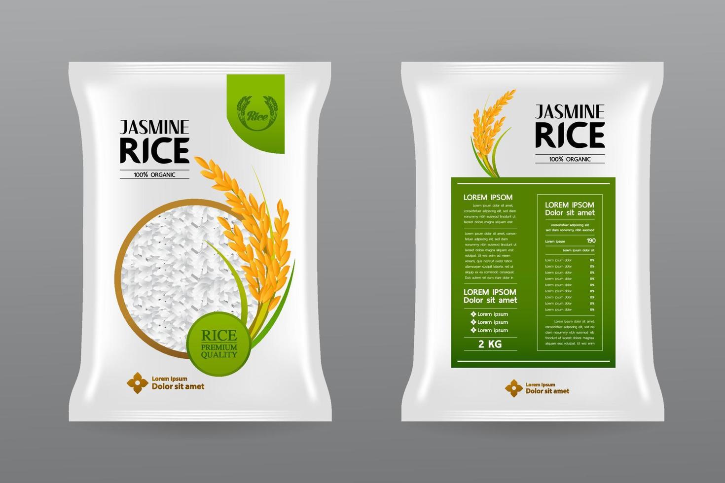 Premium Rice great quality design concept  vector. vector