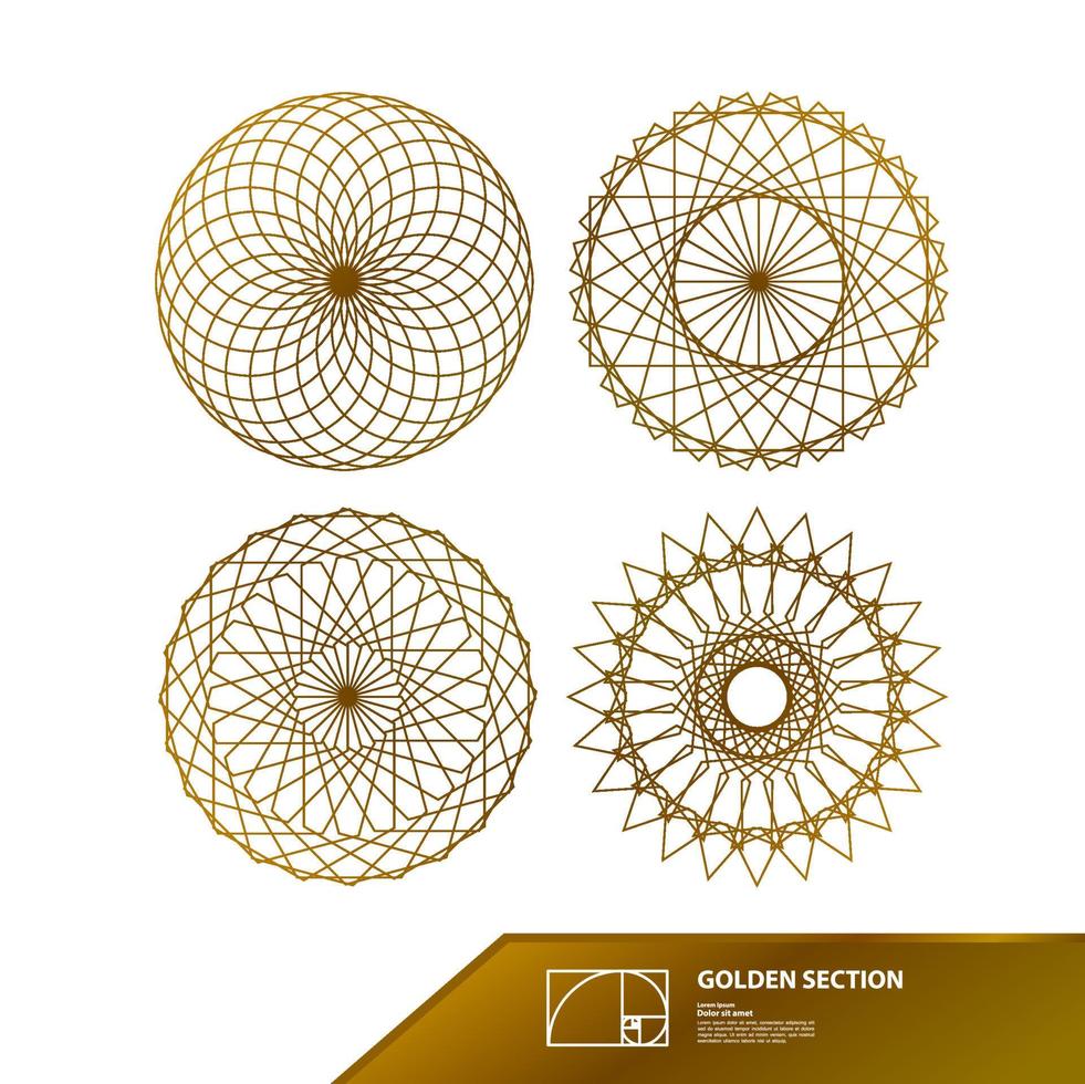 Golden ratio for creative design section vector illustration.