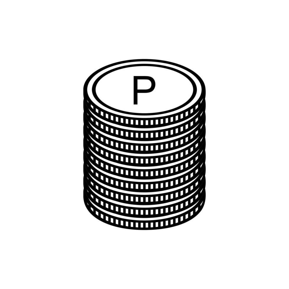 botsuana moneda símbolo, botswanan pula icono, bwp signo. vector ilustración