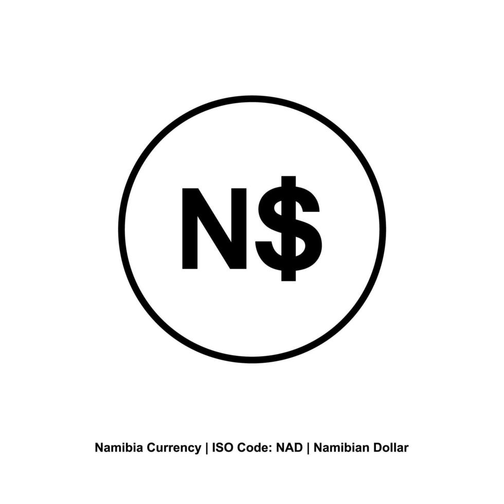 Namibia Currency Symbol, Namibian Dollar Icon, NAD Sign. Vector Illustration