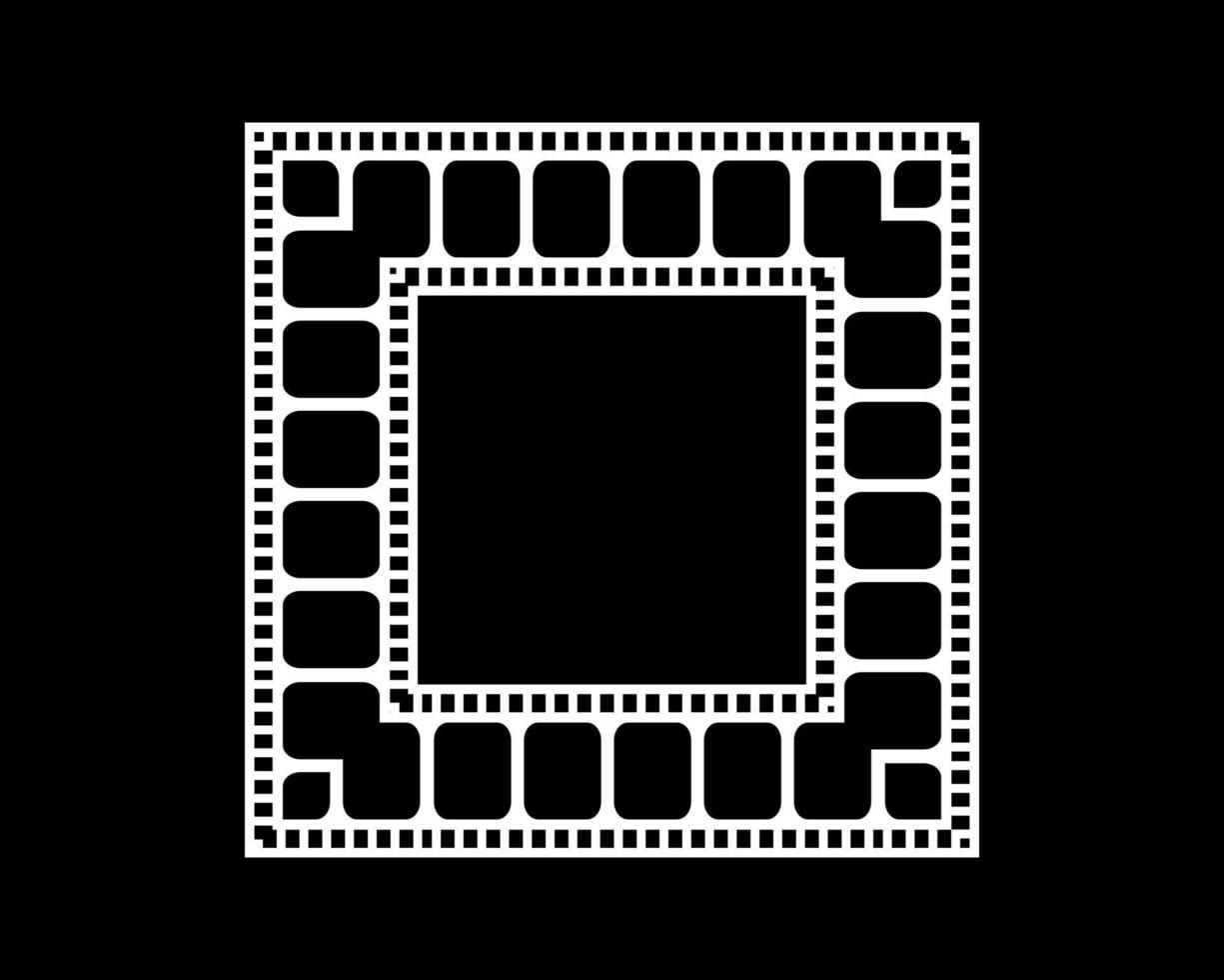 Filmstrip Motifs Frame for Ornate, Decoration, Interior, Exterior, Background, Wallpaper, Cover or Graphic Design Element. Vector Illustration