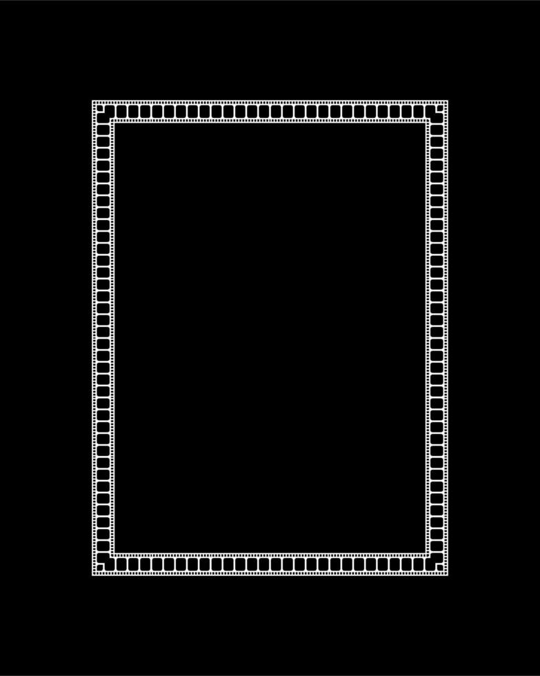 Filmstrip Motifs Frame for Ornate, Decoration, Interior, Exterior, Background, Wallpaper, Cover or Graphic Design Element. Vector Illustration