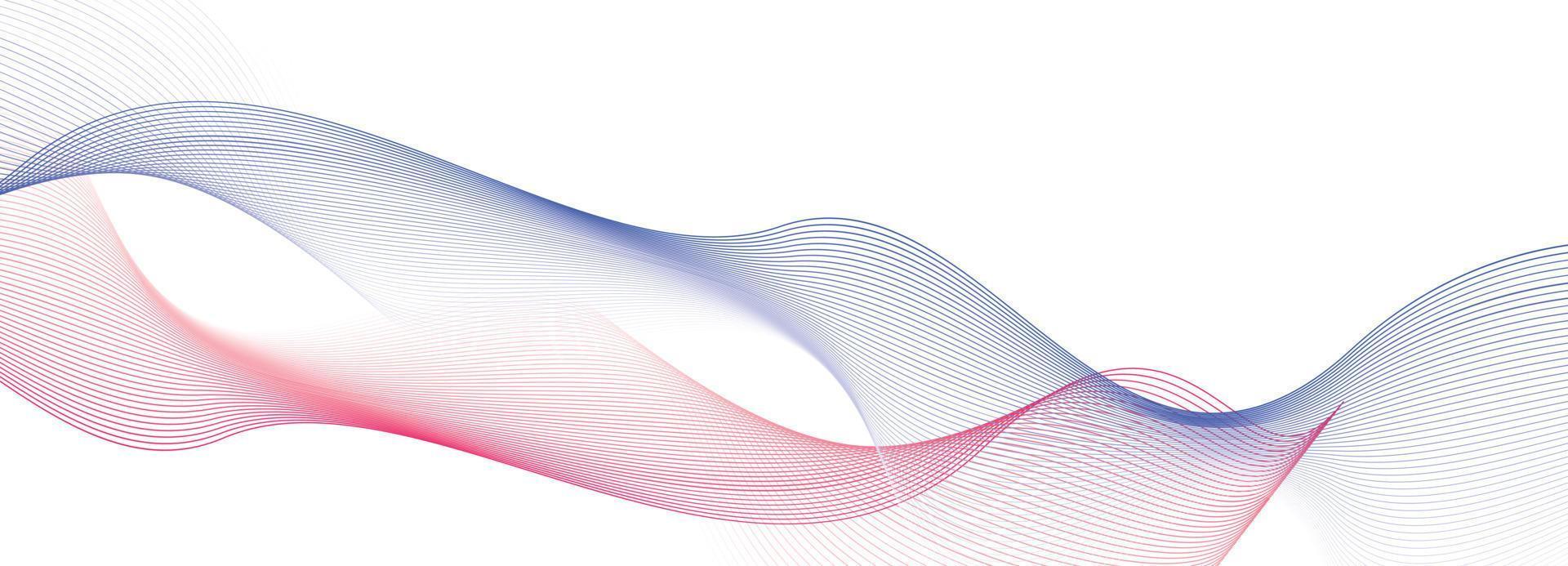 Curve wave seamless pattern. Line art striped graphic template. Vector illustration