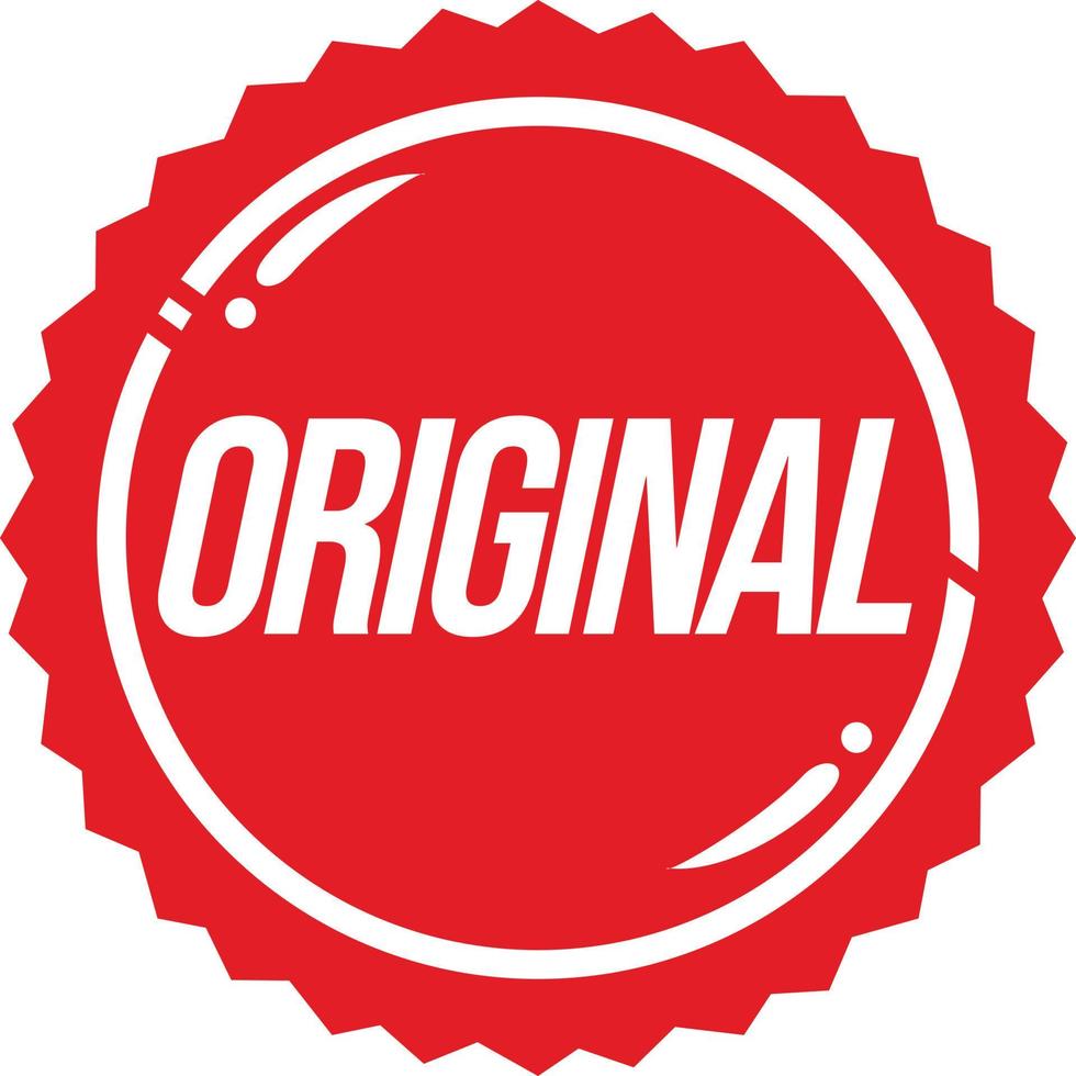 Original badge button element stock vector
